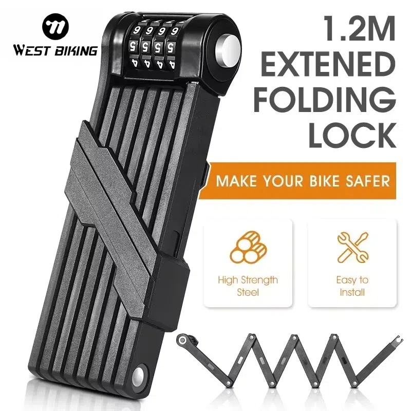 U Lock Heavy Duty - WEST BIKING bicicletta pieghevole serratura a