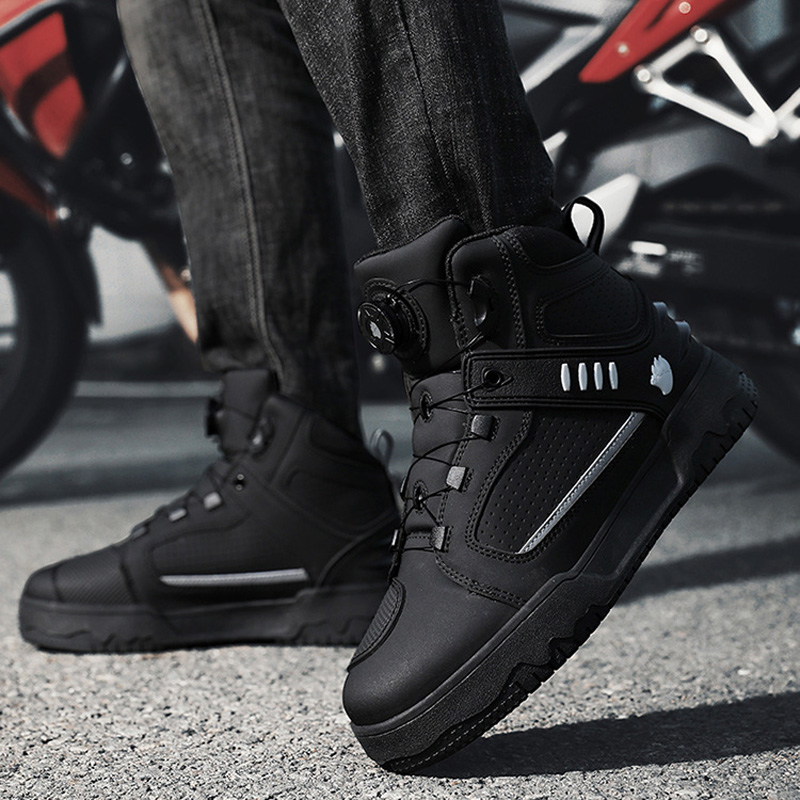 Cycling Commute Shoes - Stivali da motociclista da uomo, impermeabili,