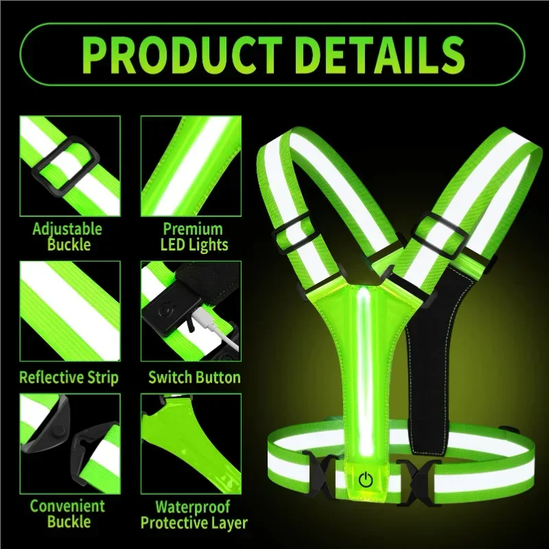 LED Reflective Vest Running Ge - Reflective Vest Cycling recensione e prezzo